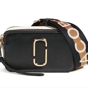 Marc Jacobs Black and Gold Crossbody Bag